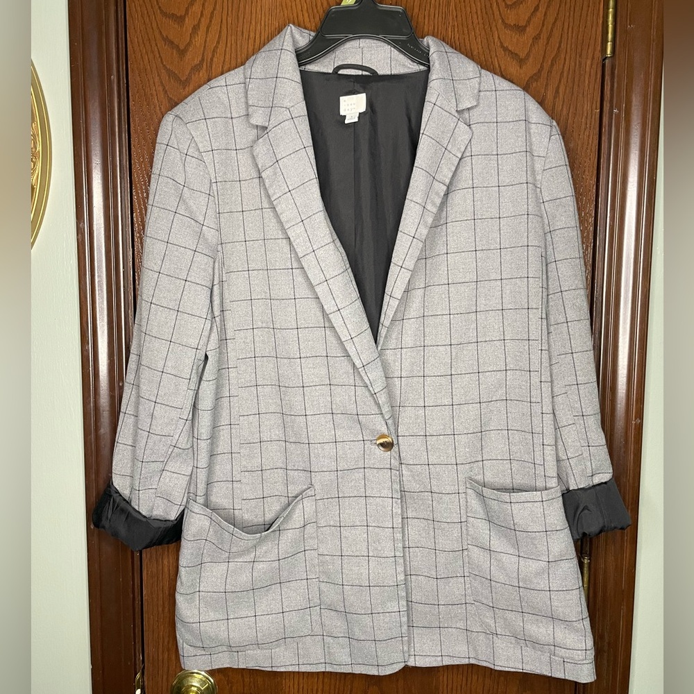 A New Day Oversized Checkered Blazer